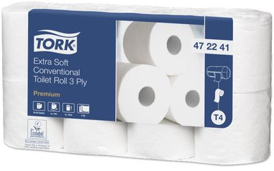 Tork T4 Premium Extra Soft wc-paperi 3-krs valkoinen 18,8m/40rll