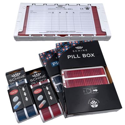 Lääkeannostelija Schine Pill Box (Pieni, Punainen)