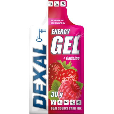 Dexal energiageelit 30 g Vadelma-Mansikka Dexal energiageelit 30 g Vadelma-Mansikka