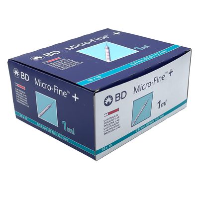 BD Micro-Fine + U-40 insuliiniruisku 1ml, 0,33mm (29G) x 12,7mm