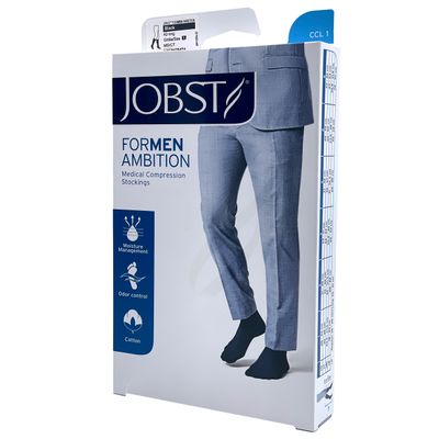 Jobst Ambition forMen long kompressiosukka luokka I, musta, koko 4 Jobst Ambition forMen long kompressiosukka luokka I, musta, koko 4