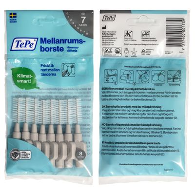 TePe Hammasväliharja Original 1,3 mm Harmaa 8 kpl TePe Hammasväliharja Original 1,3 mm Harmaa 8 kpl