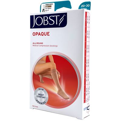 JOBST Opaque kompressiosukka Softfit/ luokka 2/ umpikärki, musta, koko L, pituus regular