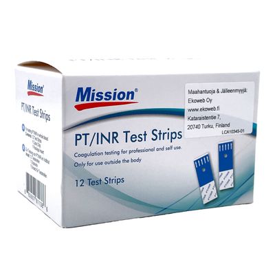 Mission PT / INR testiliuskat 12kpl