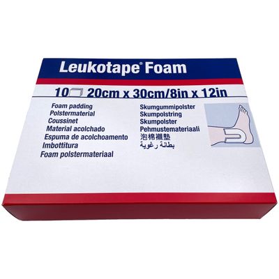 Leukotape Foam levy (20 cm x 30 cm x 4 mm) 10 kpl