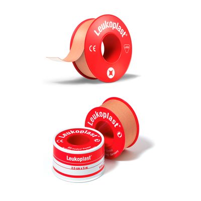 Leukoplast kangasteippi (1,25 cm x 5 m, snap ring)