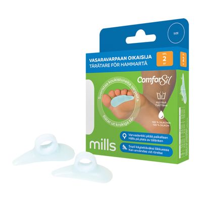 Mills Comforsil Vasaravarpaan oikaisija varvaslenkillä, M, 2 kpl