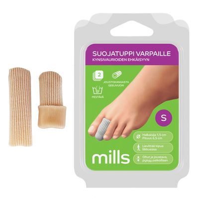 Mills Suojatuppi varpaille, M (20 mm) geelivuori 2 kpl