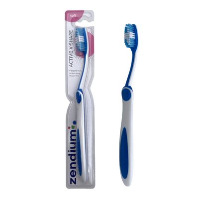Zendium Active V-shape hammasharja ergonominen 1 kpl