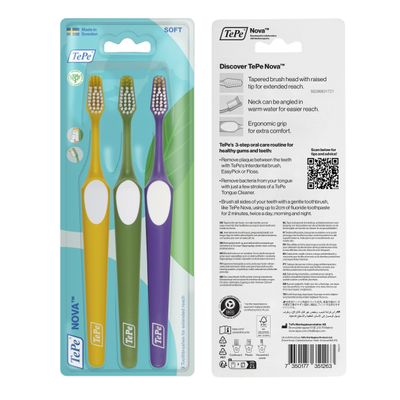 TePe Nova Soft Hammasharja 3 kpl