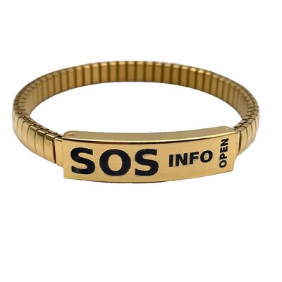 SOS-ranneke, kapea kullattu venyvä