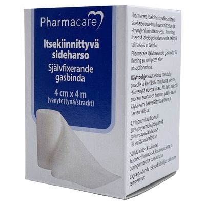 Pharmacare Itsekiinnittyvä sideharso 4 cm x 4 m 1 kpl