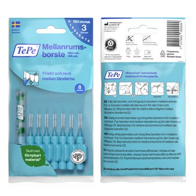 TePe hammasväliharja Original 0,6 mm Sininen 8 kpl TePe hammasväliharja Original 0,6 mm Sininen 8 kpl