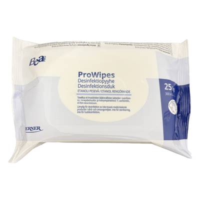 ProWipes desinfektiopyyhe - etanoli, pesevä 300 x 200 mm 25kpl