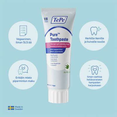 TePe Pure Hammastahna mieto piparminttu 75 ml