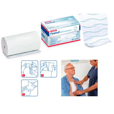 Leukoplast Fixomull skin sensitive kiinnityssidos herkälle iholle (10 cm x 2 m)