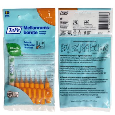 TePe hammasväliharja Original 0,45 mm Oranssi 8 kpl TePe hammasväliharja Original 0,45 mm Oranssi 8 kpl