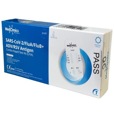 MedOmics 5in1 COVID+INFLU A/B Adv/rsv yhdistelmäpikatesti