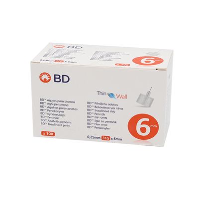 BD Micro-Fine + Kynäneula 100kpl (6mm) BD Micro-Fine + Kynäneula 100kpl (6mm)