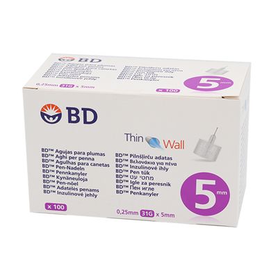 BD Micro-Fine + Kynäneula 100kpl (5mm) BD Micro-Fine + Kynäneula 100kpl (5mm)