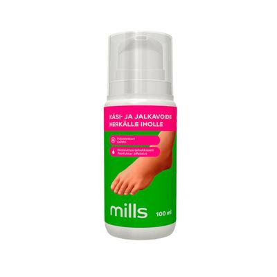 Mills Käsi- ja jalkavoide herkälle iholle 100 ml