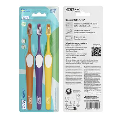 TePe Nova Extra Soft Hammasharja 3 kpl
