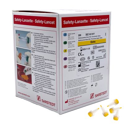 Sarstedt turvalansetti (Extra, keltainen, 18G, 1,8mm) Sarstedt turvalansetti (Extra, keltainen, 18G, 1,8mm)