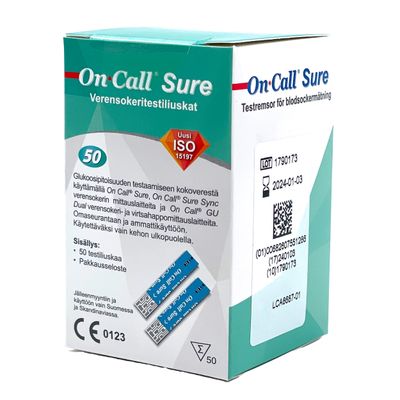 On Call Sure verensokeritestiliuskat 50kpl
