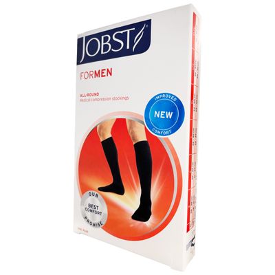 JOBST forMen kompressiosukka / Luokka 2, umpikärki, musta