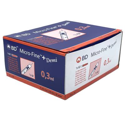 Embecta Micro-Fine + insuliiniruisku 0,3ml, 30G, 8mm, 1/2U