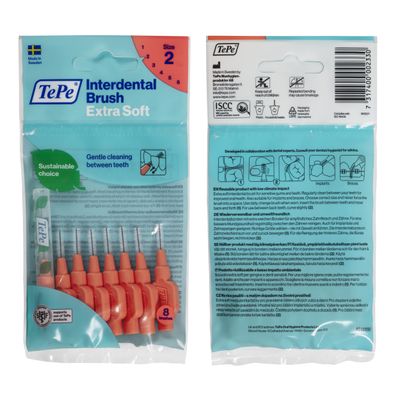 TePe hammasväliharja Extra Soft 0,5 mm Punainen 8 kpl TePe hammasväliharja Extra Soft 0,5 mm Punainen 8 kpl