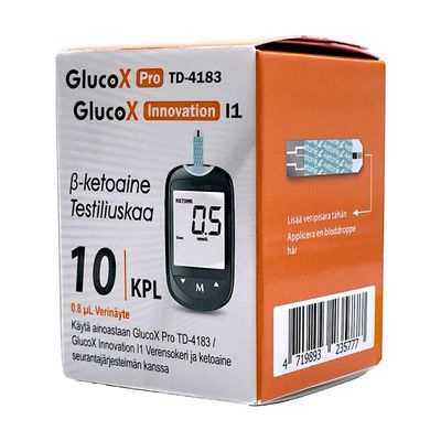 Glucox Pro ß-Ketoainetestiliuska 10kpl