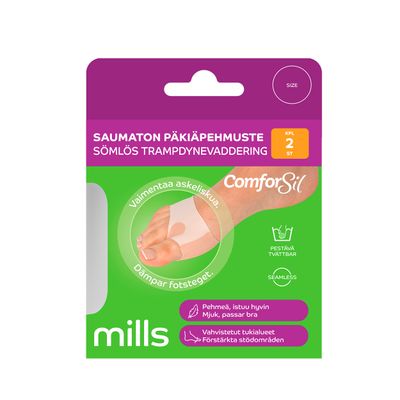Mills Comforsil Saumaton Päkiäpehmuste, S, pari