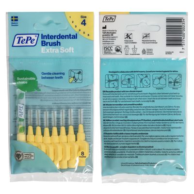 TePe hammasväliharja Extra Soft 0,7 mm Keltainen 8 kpl