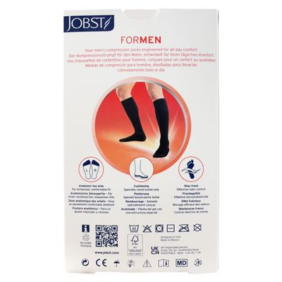 JOBST forMen kompressiosukka / Luokka 1, umpikärki, musta JOBST forMen kompressiosukka / Luokka 1, umpikärki, musta