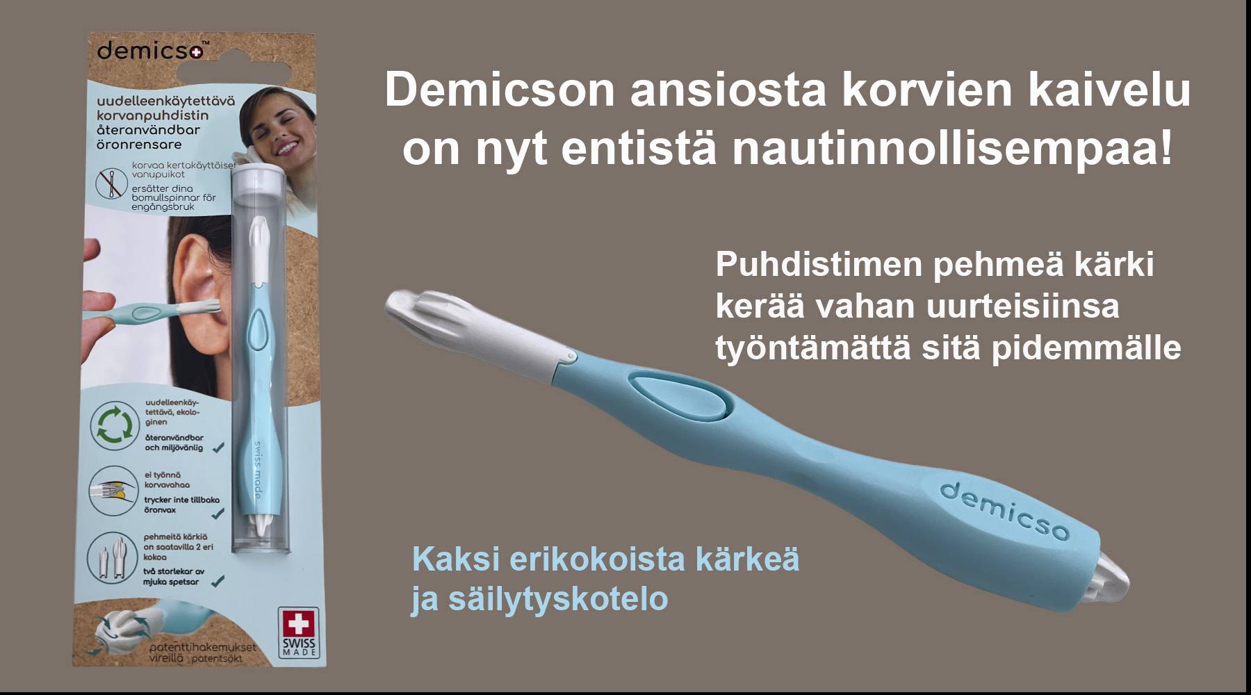 Demicso korvanpuhdistin